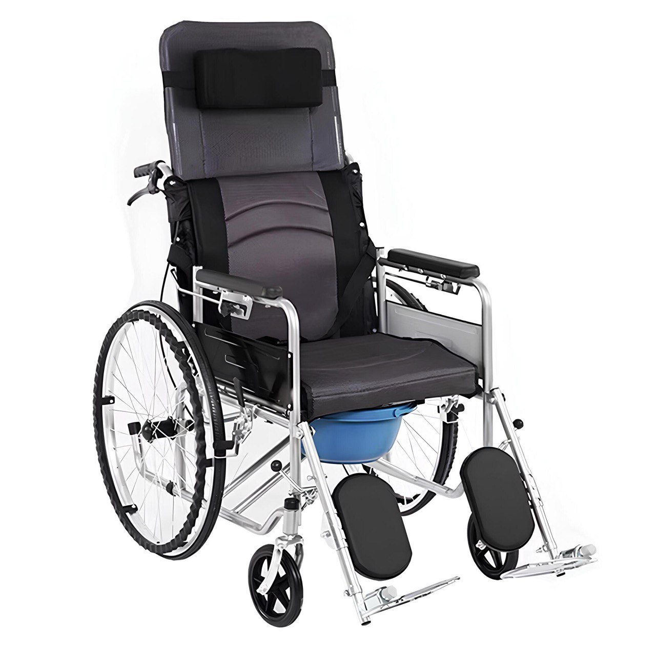 ComfortLife Kресло-коляска Mеханическая Модель: М-3. Вид сбоку в разложенном состоянии.